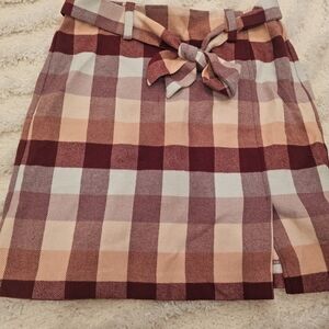 NWT LOFT Multicolor Plaid Mini Skirt Size 2P
